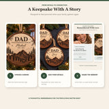 Personalized Loss Of Dad Mountain Forest Wood Ornament - Custom Keepsake - image 7