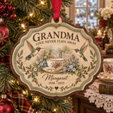 Personalized Grandma Hummingbird Memorial Wood Ornament - Custom Keepsake - image 1