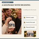 Personalized Mountain Elopement Wood Ornament - Custom Keepsake - image 8