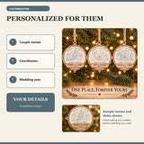 Personalized Wedding Coordinates Wood Ornament - Custom Keepsake - image 5