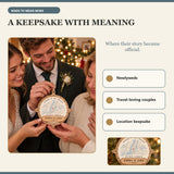 Personalized Wedding Coordinates Wood Ornament - Custom Keepsake - image 8