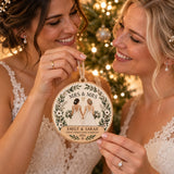 Personalized Mrs And Mrs Wood Ornament - Custom Keepsake - image 3