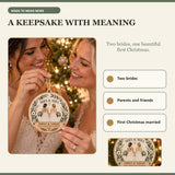 Personalized Mrs And Mrs Wood Ornament - Custom Keepsake - image 8