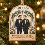 Personalized Mr And Mr Wood Ornament - Custom Keepsake - image 1