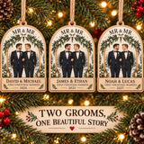 Personalized Mr And Mr Wood Ornament - Custom Keepsake - image 2