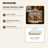 Personalized Coffee Shop Anniversary Wood Ornament - Custom Keepsake - image 4
