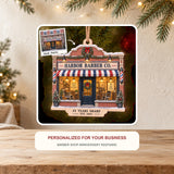Personalized Barber Shop Anniversary Wood Ornament - Custom Keepsake - image 2