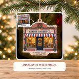 Personalized Barber Shop Anniversary Wood Ornament - Custom Keepsake - image 6