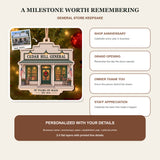 Personalized General Store Anniversary Wood Ornament - Custom Keepsake - image 8