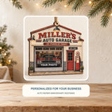 Personalized Auto Repair Anniversary Photo Window Wood Ornament - Custom Keepsake - image 2
