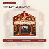 Personalized Movie Theater Anniversary Photo Window Wood Ornament - Custom Keepsake - image 3