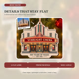 Personalized Movie Theater Anniversary Storefront Wood Ornament - Custom Keepsake - image 3