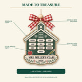 Personalized Schoolhouse Chalkboard Farmhouse Acrylic Ornament - Custom Names Keepsake - image 2