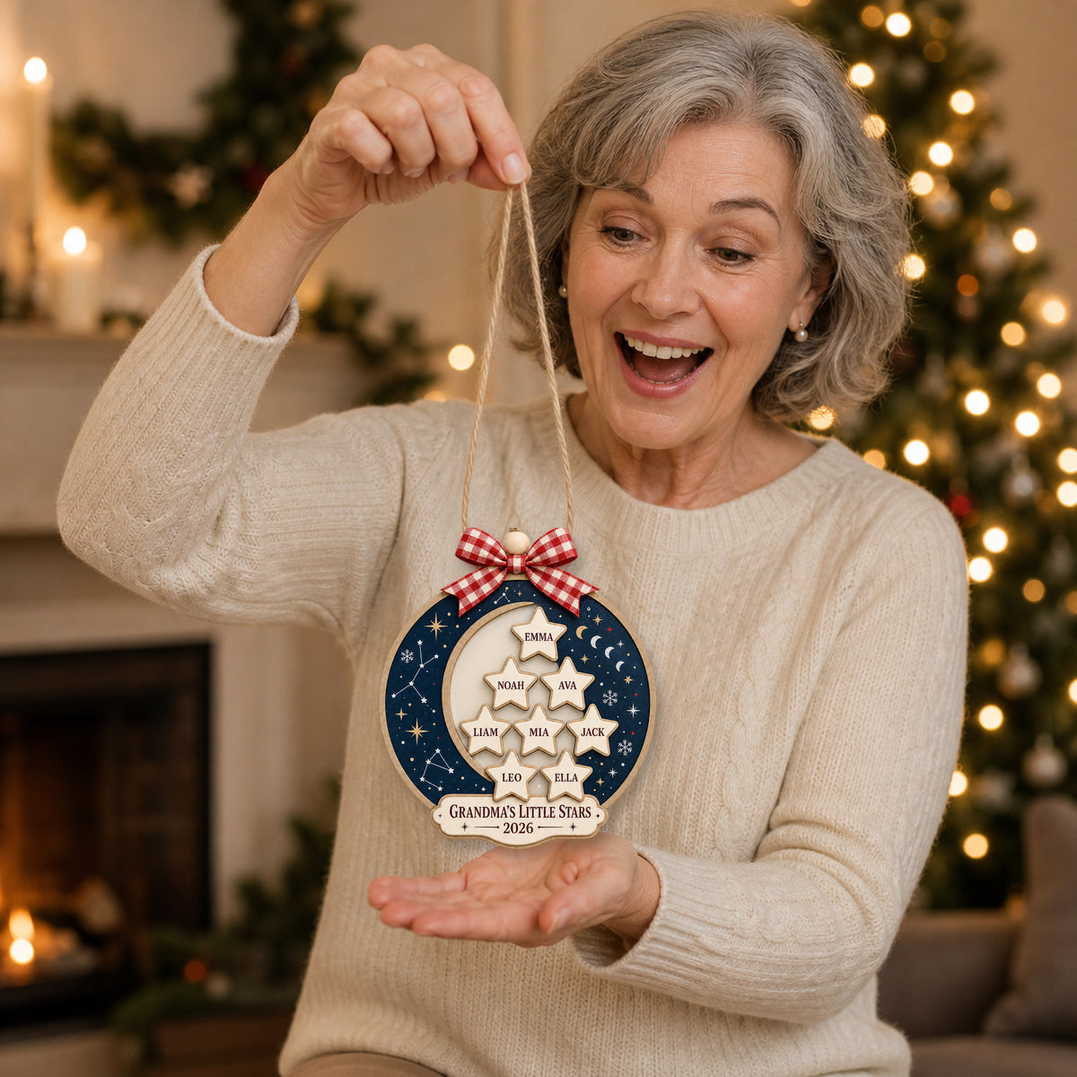 Personalized Grandma Celestial Acrylic Ornament - Custom Names Keepsake - image 4