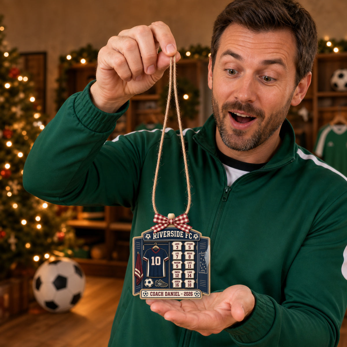 Personalized Soccer Jersey Locker Acrylic Ornament - Custom Names Keepsake - image 4