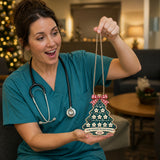 Personalized Healthcare Ekg Tree Acrylic Ornament - Custom Names Keepsake - image 4