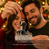 Personalized Long Distance To Forever Photo Acrylic Ornament - Custom Couple Keepsake - image 9