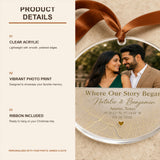 Personalized Love Map Coordinates Photo Acrylic Ornament - Custom Couple Keepsake - image 6