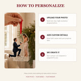 Personalized She Said Yes Proposal Cutout Photo Acrylic Ornament - Custom Couple Keepsake - image 9