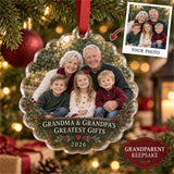 Personalized Grandparents Acrylic Ornament - Custom Photo Keepsake - image 1