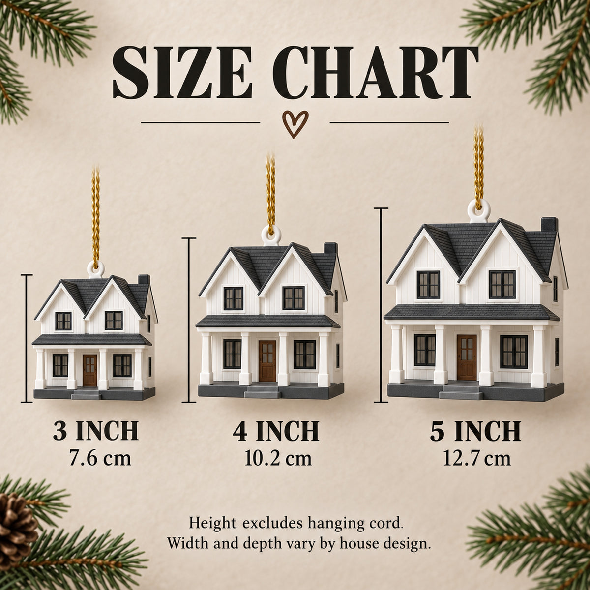 Personalized Modern Farmhouse 3D Ornament - Custom Christmas Keepsake - image 5