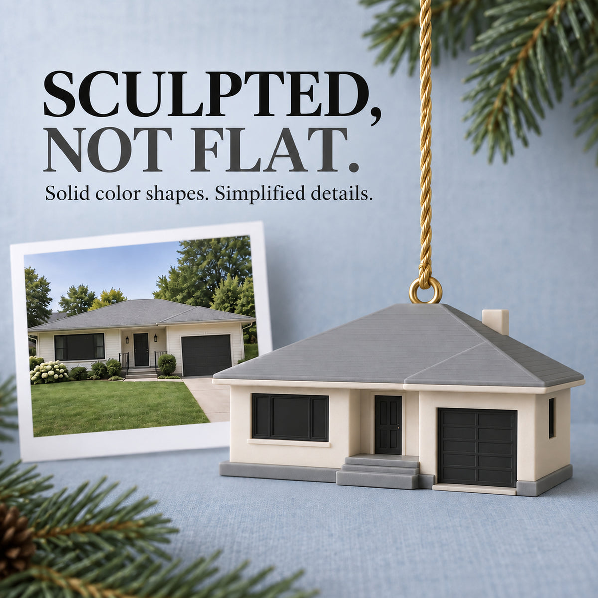 Personalized Suburban Ranch 3D Ornament - Custom Christmas Keepsake - image 6