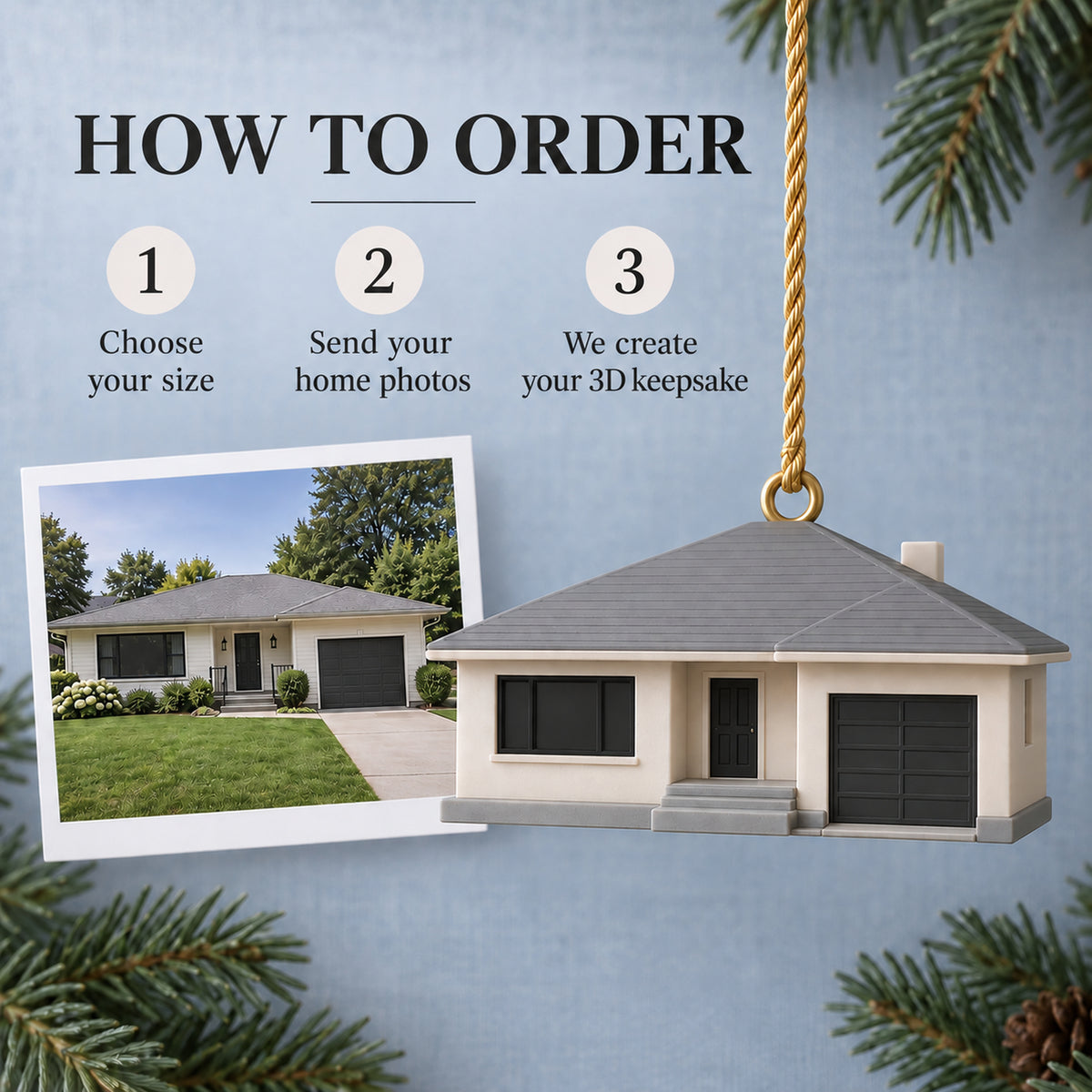 Personalized Suburban Ranch 3D Ornament - Custom Christmas Keepsake - image 7