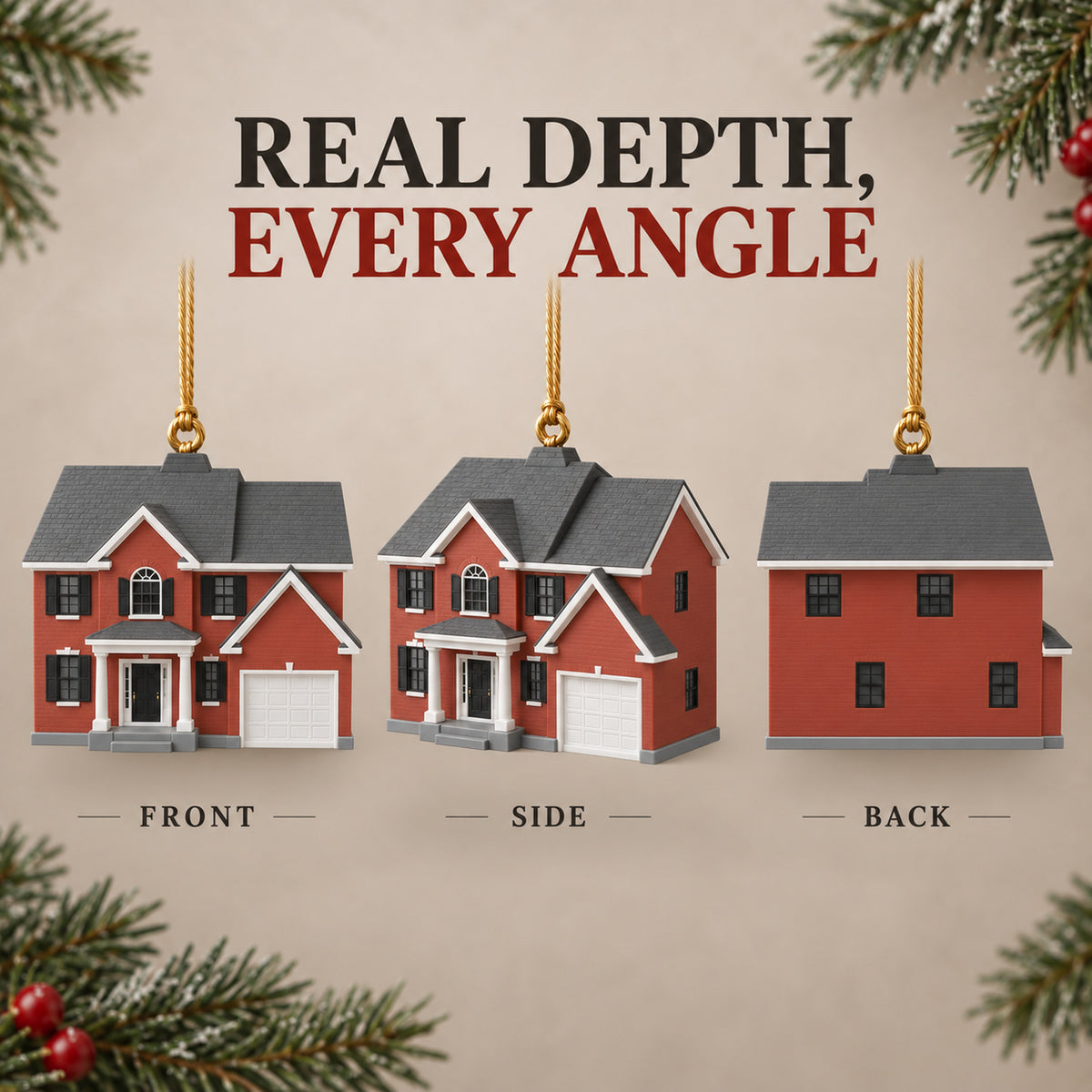 Personalized Brick Traditional 3D Ornament - Custom Christmas Keepsake - image 10