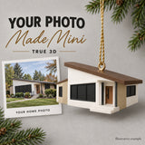 Personalized Mid Century Modern 3D Ornament - Custom Christmas Keepsake - image 1