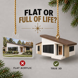 Personalized Mid Century Modern 3D Ornament - Custom Christmas Keepsake - image 3