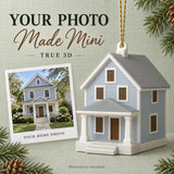 Personalized Coastal Cottage 3D Ornament - Custom Christmas Keepsake - image 1