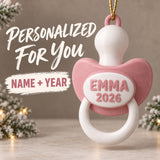 Personalized Baby's First Christmas Pacifier 3D Ornament - Custom Christmas Keepsake - image 6