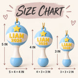 Personalized Baby's First Christmas Rattle 3D Ornament - Custom Christmas Keepsake - image 5