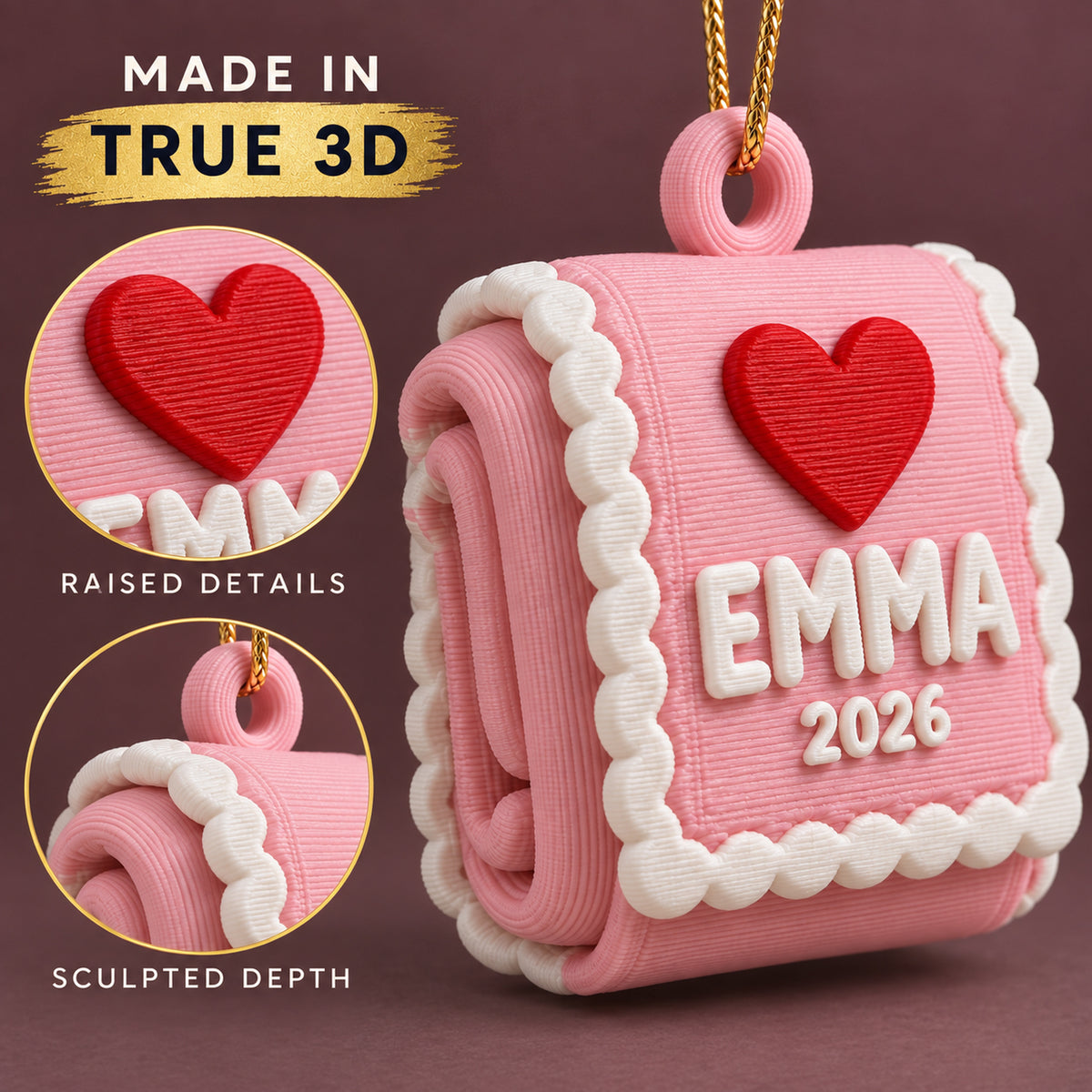 Personalized Baby's First Christmas Blanket 3D Ornament - Custom Christmas Keepsake - image 4