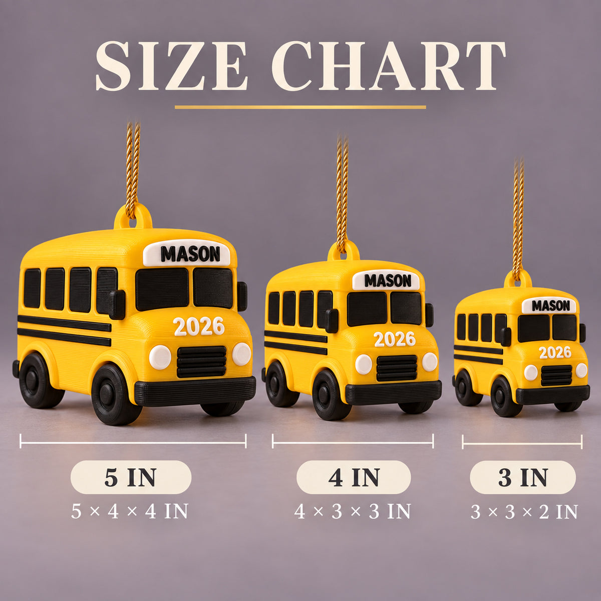 Personalized School Bus 3D Ornament - Custom Christmas Keepsake - image 5