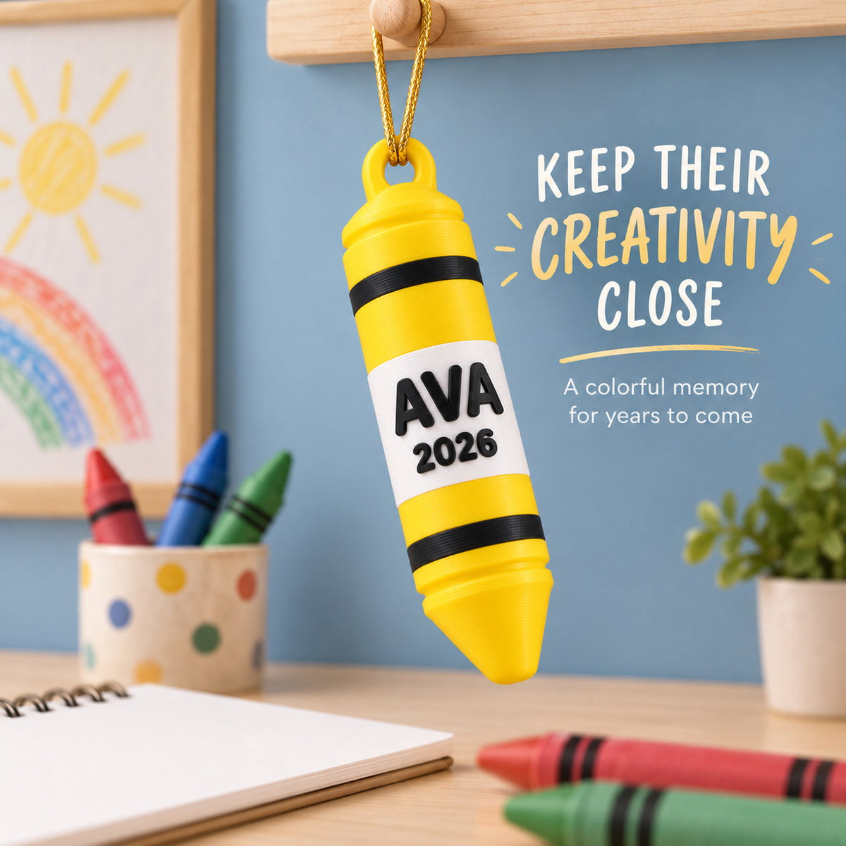 Personalized Crayon 3D Ornament - Custom Christmas Keepsake - image 9