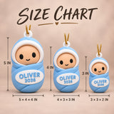 Personalized Swaddled Chibi Baby 3D Ornament - Custom Christmas Keepsake - image 5