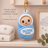 Personalized Swaddled Chibi Baby 3D Ornament - Custom Christmas Keepsake - image 9