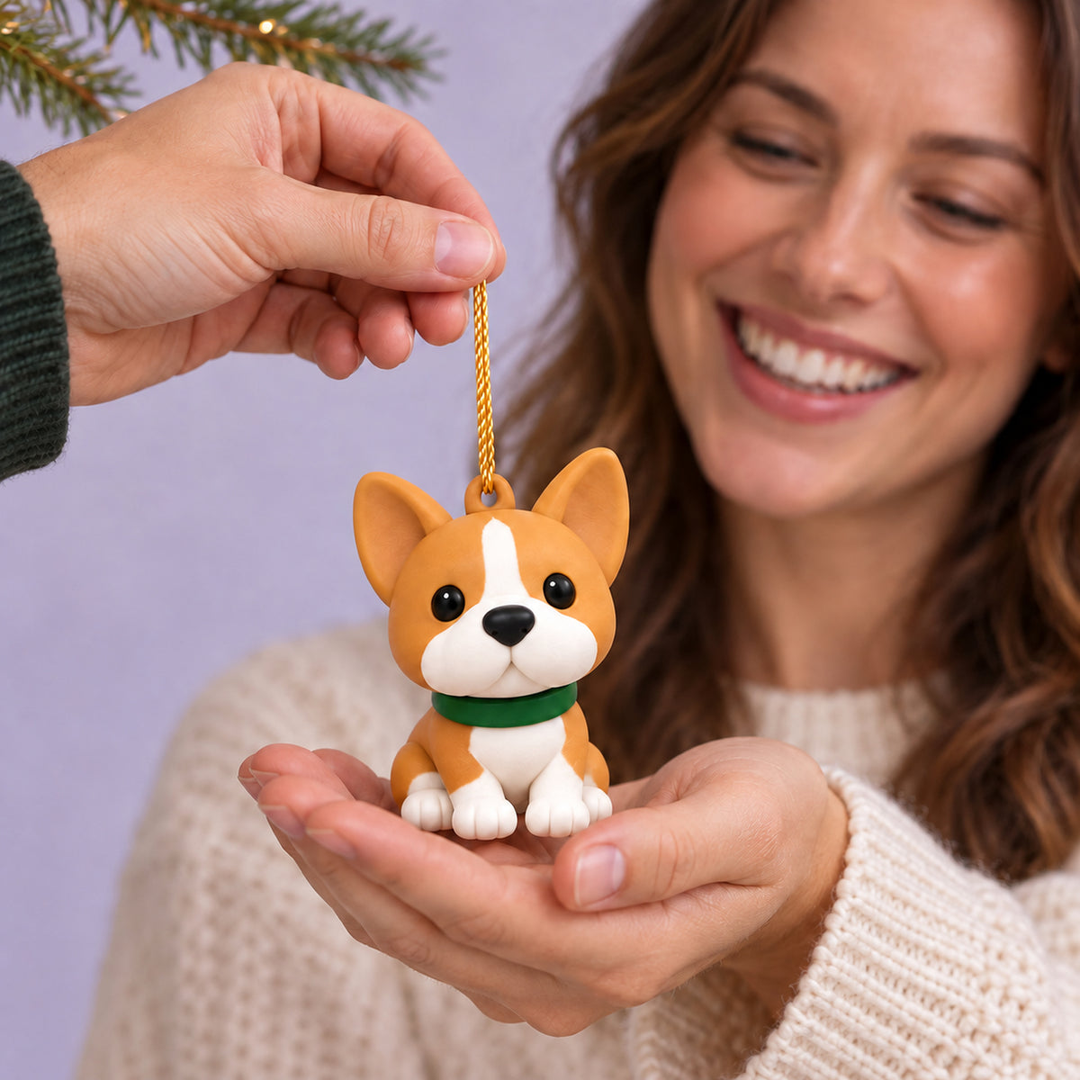 Personalized Minimal Chibi Dogs 3D Ornament - Custom Christmas Keepsake - image 8