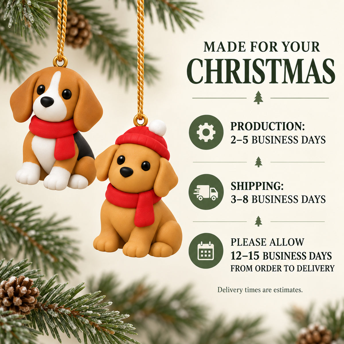 Dog Breeds Christmas 3D Ornament - Custom Breed Keepsake - image 9
