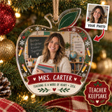 Personalized Teacher Photo Acrylic Ornament - Custom Photo Keepsake - image 1