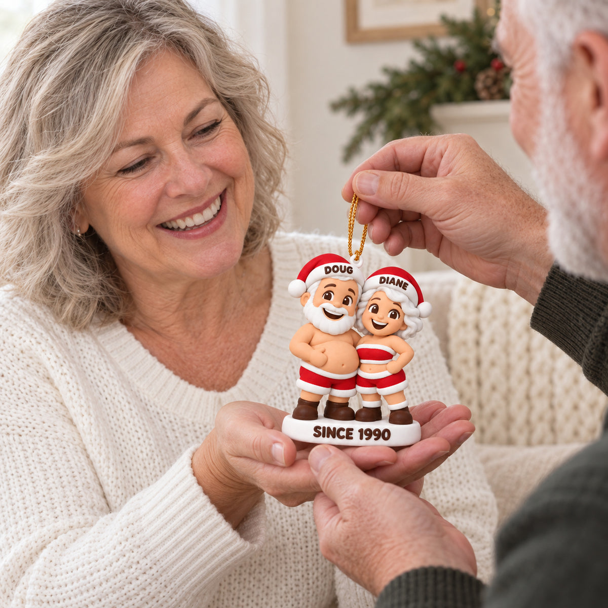 Personalized Growing Old Together 3D Ornament - Custom Christmas Keepsake - image 8