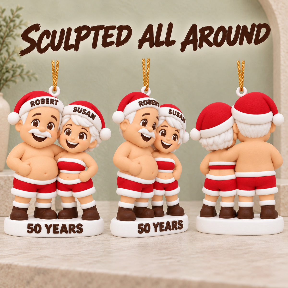 Personalized 50th Anniversary 3D Ornament - Custom Christmas Keepsake - image 6