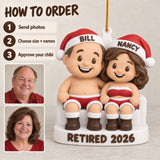 Personalized Retired Together 3D Ornament - Custom Christmas Keepsake - image 7