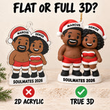 Personalized Soulmates 3D Ornament - Custom Christmas Keepsake - image 3