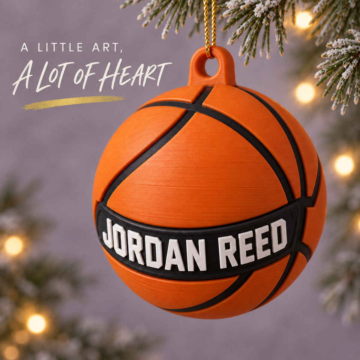 Personalized Basketball 3D Ornament - Custom Christmas Keepsake - image 2