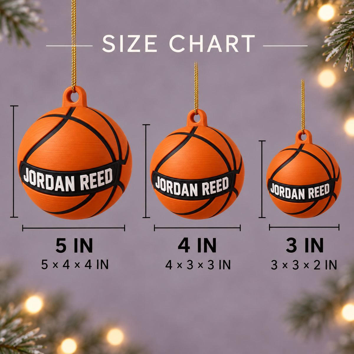 Personalized Basketball 3D Ornament - Custom Christmas Keepsake - image 5