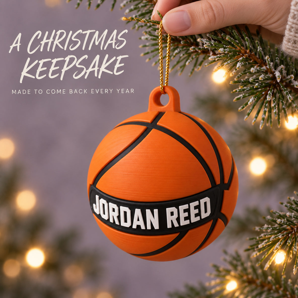 Personalized Basketball 3D Ornament - Custom Christmas Keepsake - image 9