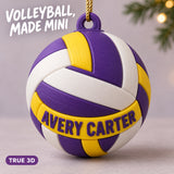 Personalized Volleyball 3D Ornament - Custom Christmas Keepsake - image 1