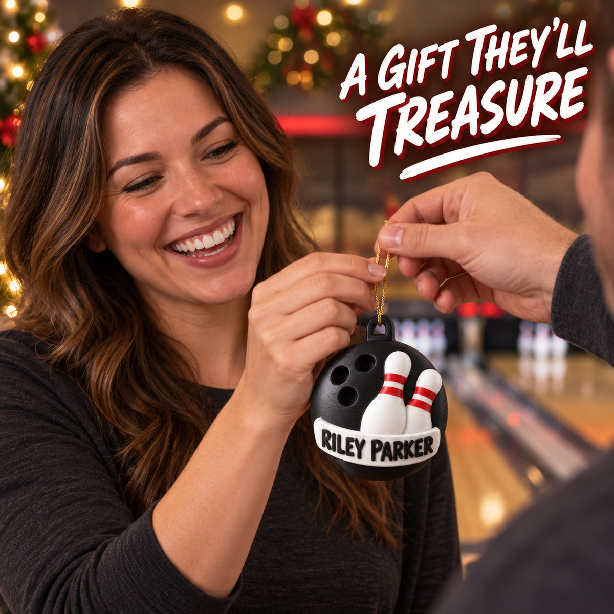 Personalized Bowling 3D Ornament - Custom Christmas Keepsake - image 8